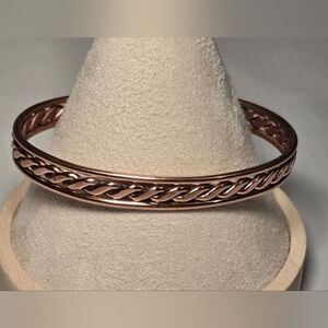Native American Navajo Twisted Copper Cuff Bracelet